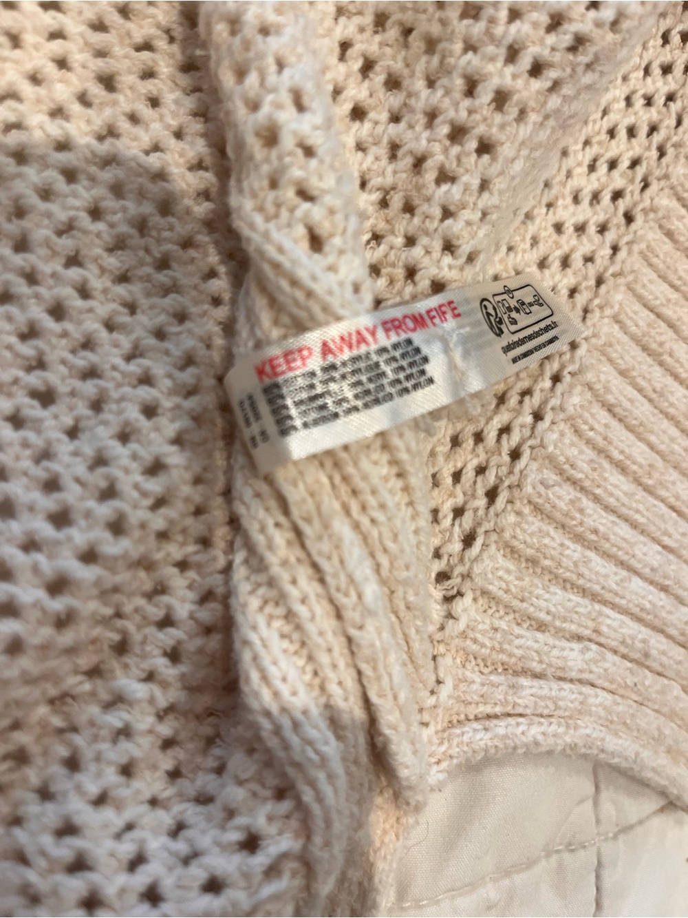 Anthropologie Daily Practice LARGE half zip sweater cream beige - Picture 8 of 10